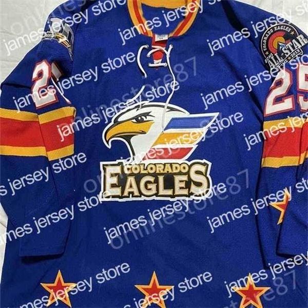 O h￳quei da faculdade usa Nik1 Vintage Jake Marto Colorado Eagles Jerseys Blue 100% Bordery Hockey Jersey Custom qualquer n￺mero e nome