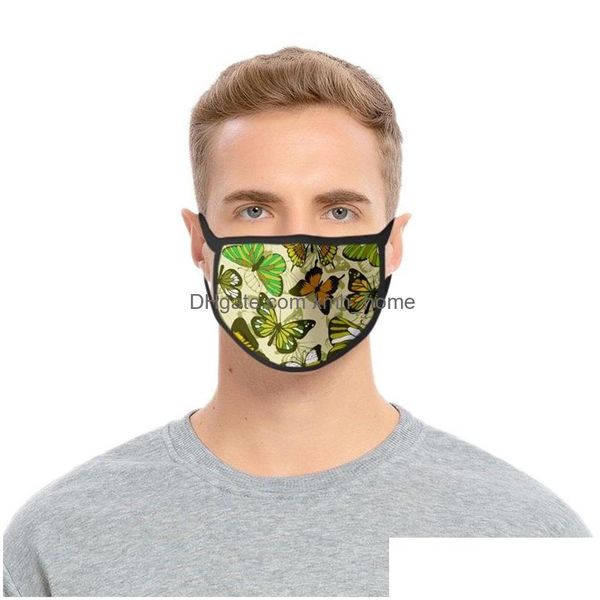 Designer-Masken Schmetterlinge Meryls Mascarilla Staubgesichtsmasken Mode Atemschutz Rauchschutz Atemschutzmaske Wiederverwendbar Radfahren Adts Ch Dhkc9