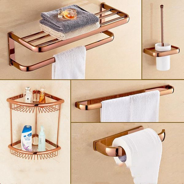 Аксессуар для ванны набор розового золота оборудование для ванной комнаты