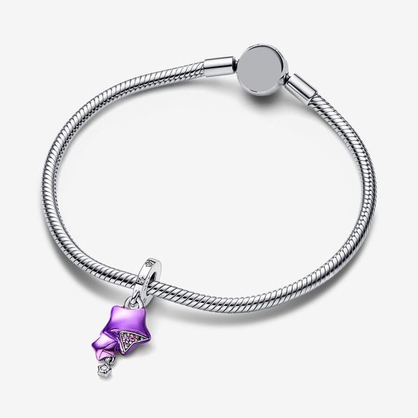 925 Mor Charm Bracelets Kolye Boncuk Kolye Diy Fit Pandora Kadın Bilezik Tasarımcı Takı Hediyesi