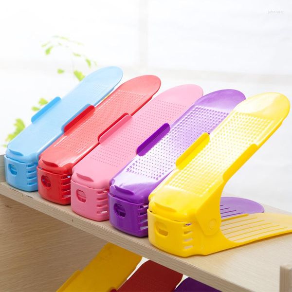 Armazenamento de roupas 1PCS Shoe Stand Stand Shelf Modern Double Shoebox Organizer cabide ajustável