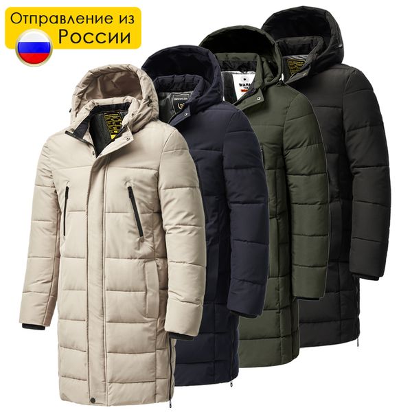 Mens Down Parka Winter Plus Long Warm Hood Jacket Coat Autunno Outwear Outfit Classic Pocket Parka antivento 221122