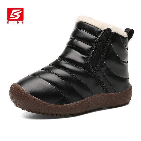 Stiefel Kinder Winter Kinder Outdoor Schnee Mädchen Jungen Halten Warme Plüsch Verdicken Schuh Wasserdichte Mode Kind Baumwolle Schuhe 221122