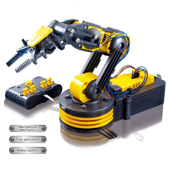 RC Robot DIY Manipulador de controle remoto elétrico Manipulador científico Pontuando os brinquedos educacionais para crianças estudos ciência 221122