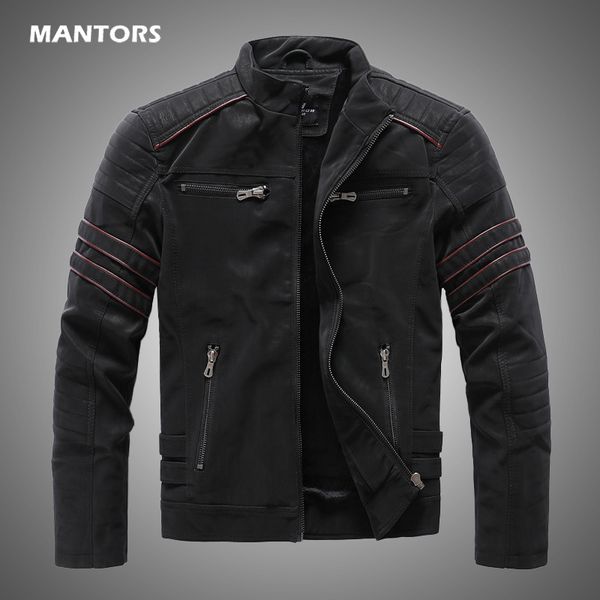 Jackets masculinos Marca de inverno Jaqueta de couro casual motocicleta interna lã PU casaco falsificado de roupas masculinas 221122