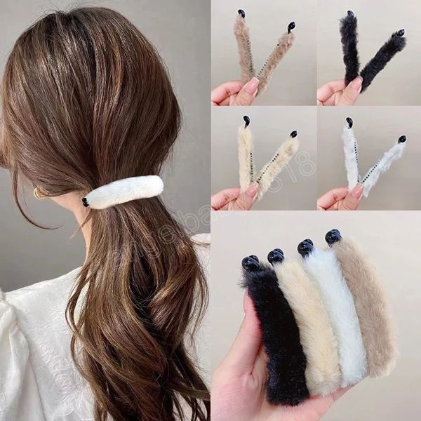 Moda elegante Pulsh Hair Clip Accessori per capelli Forcine geometriche Barrettes Ponytail Holder Hairgrips per copricapo da donna