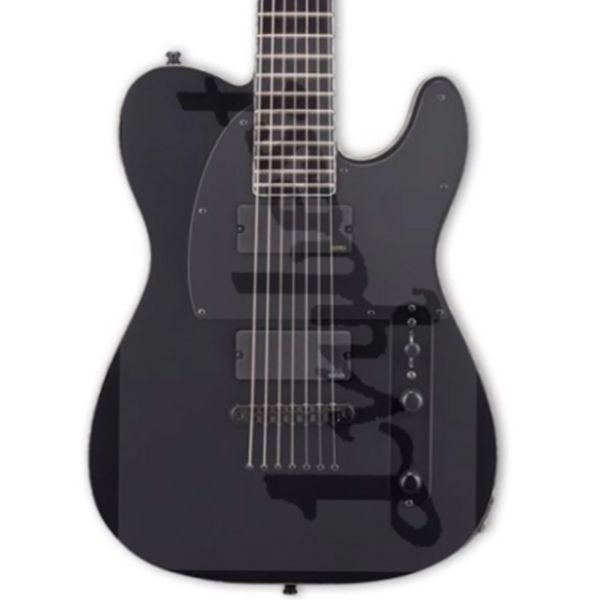 PARTIDO DE CURTÃO ELÉTRICO DE 6 CURTA VER TULO GRAVIMENTO DE MADEIRA Black Color Flame PickGuard Black Parts Comfort Top Contour