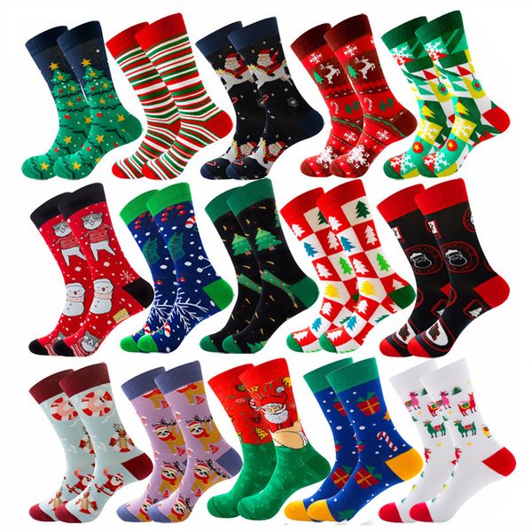 Parti Dekorasyon Erkek Kadın Socks Lover Noel Cadılar Bayramı Kutlamak Noel Baba Elk Hediye Bisküvi Kar Mutlu Komik Tide Pamuk Çorapları