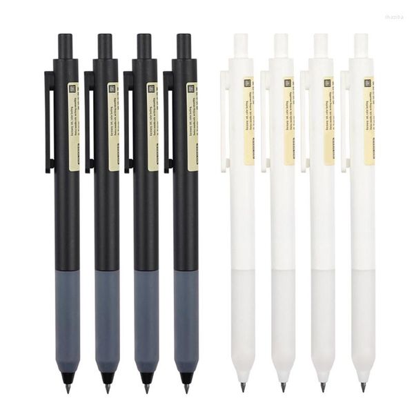 Einziehbare Rollkugel-Gelstifte, schwarze Tinte, 0,5 mm, feine Spitze, zum Schreiben, Journaling, Notizen machen, Schulbedarf, 4er-Pack Y3NC