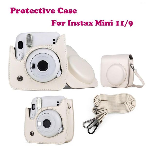 Fotocamere digitali per bambini di età compresa tra 10 e 12 anni Custodia protettiva in pelle solida 11/9 Mini Instant Instax Camera Bag Color Po