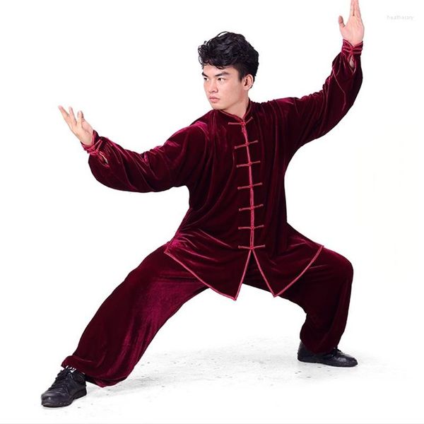 Abbigliamento etnico Tai Chi Abbigliamento uniforme Uomo Wing Chun Wushu Arti marziali Uomo TA562