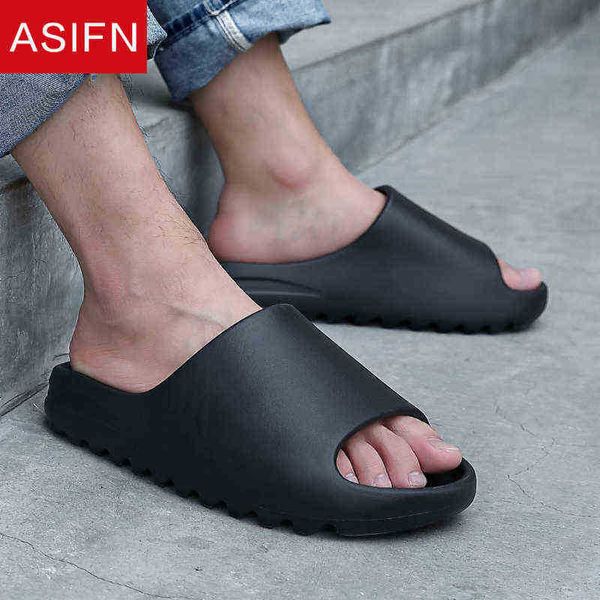 ASIFN SLIPPERS MEN HOMELO CASO DE COR SOLID SOLIL CARTILADO VERDÃO SLIPPERS BLIPPERS SLIPPERS PLATA EVA SLIDES SOLOS GROSTOS MEN SANDALS J220716