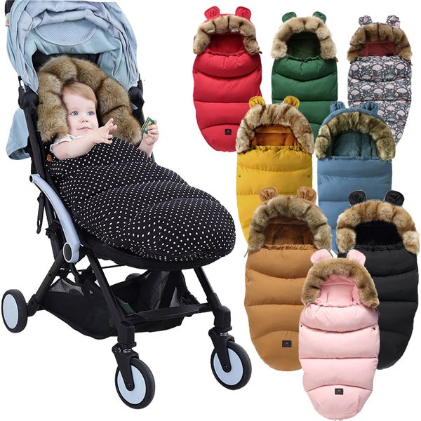 Schlafsäcke Umschlag in einem Kinderwagen Baby Winter Socken Schlaf winddicht warmer Schlafsack Fußsack für 221122