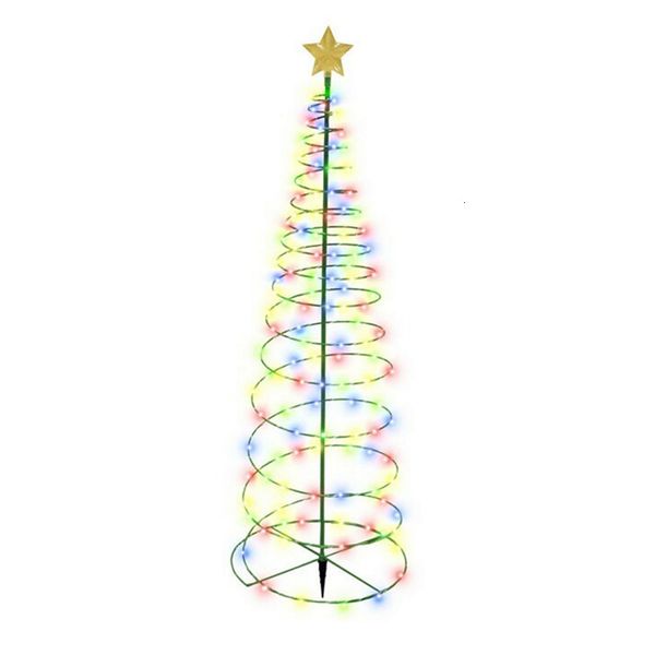 Decorações de Natal Solar Metal Led Christmas Tree Decoration String Lights Ornament Ornament Outdoor Courtyard Decoration 221123