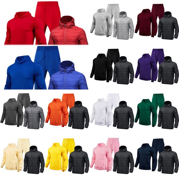 Tech Poleece Erkekler Trailsuit Üç Parçalı Set Tasarımcı Eğitim Down Coat Suit Spor Pantolonları Hoodie Büyük ve Uzun Uzun Rahat Tweesit