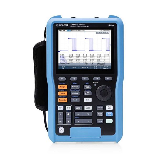 Oscilloscopio palmare digitale Siglent SHS820X 2 canali 200 MHz 500 MSa/s con analisi dello spettro e funzioni multimetro
