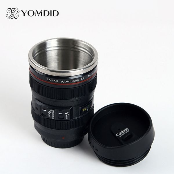 Canecas Câmera SLR de aço inoxidável EF24105MM MUG LENS DE CAFÉ 1 1 1 Escala Gert criativo da caneca de café Caniam 221122