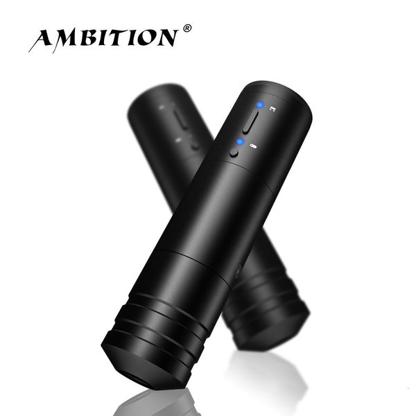 Máquina de tatuaje Ambition Ninja, bolígrafo inalámbrico portátil, potente Motor de CC sin núcleo, batería de litio de 2400 mAh para cuerpo de artista 221122