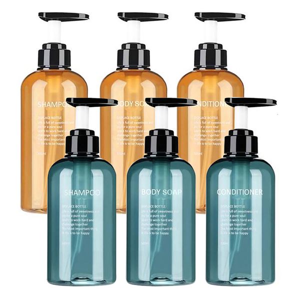 Жидкий мыльный дозатор 3PCS Bottle Set Set Hand Daintizer Shampoo Shampood Body Wash Gere Gel Outdoor Travel Tools 300 мл/500 мл 221123
