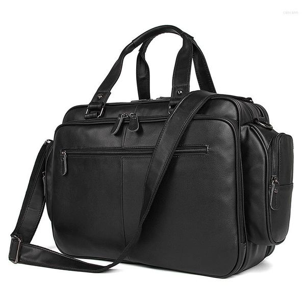 Valigette Sbirds Brand Designer Men Briefcase Borsa per laptop in morbida pelle di mucca per viaggi d'affari Tote Uomo Nero Marrone