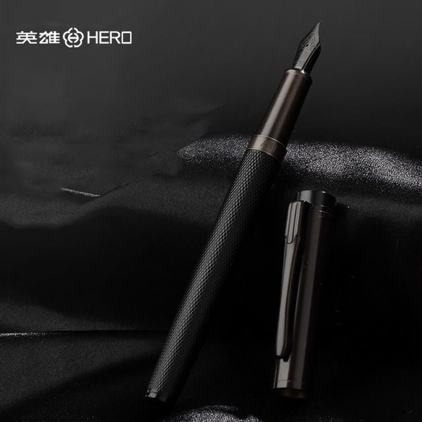 Penne stilografiche Luxury HERO Penna della Foresta Nera Estremamente scuro Business Office School Supplies Ink 221122