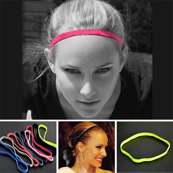 Yoga Hair Bands Women Candy KLR Yoga Fandas de cabeça esportivas com Button Girls Elastic Rubber Sweat Band Football Running Yoga Acessórios L221027