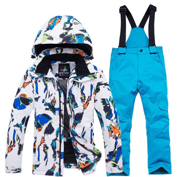Kayak Takımları Çocuk Kar Kış Kış Açık Sıcak Kayak Takım Kıyafetleri Su geçirmez Rüzgar Geçirmez Buz Ceket Erkek Kız Kızlar 221122