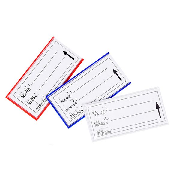 Einzelhandelsversorgungslager Lagerregal -Regal -Rahmenhalter Kunststoff Schilderpapierkartenbezeichnung 2PCS -Magnete auf R￼ckseite 30pcs