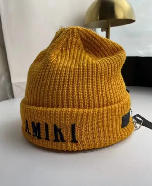 Koreanische Mode Marke Herbst und Winter Große Logo Stickerei Woolen Kappe männer und frauen Gestrickte Hut Warme Paar stil