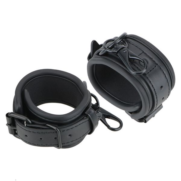 Bondage 1Pair PU Leather Handcuffs SM Products Adult Games Adjustable Restraints Accessories Sex Toys For Coup_voghion.com