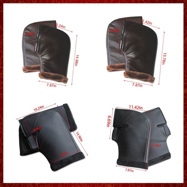 ST517 Motorrad-Lenker, winddicht, PU, Winter, dick, warm, Lenkermuffen, Thermo-Abdeckung, Handschuhe, universell für Motorräder, Roller