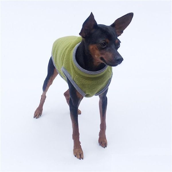 Abbigliamento per cani Animali domestici Gilet in pile Inverno Barboncino Cani Tattica Piviere Abbigliamento Bottone a pressione Tinta unita Maglioni Moda Senza maniche Nuovo 6 7Ly Dhiho