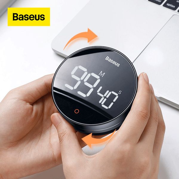 Timer da cucina Baseus Sveglia magnetica per conto alla rovescia Manuale digitale Supporto da scrivania Cucina Doccia Studio Cronometro 221122