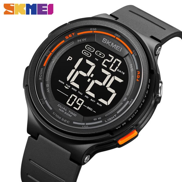 Rel￳gios de pulso Skmei Creative LED Sport Electronic Sports Count Down Stopwatch Rel￳gio 5BAR Homens ￠ prova d'￡gua Montre Homme Watch 1841 221122