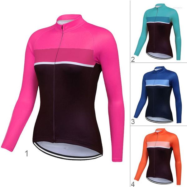 Rennjacken Damen Langarm Radfahren Top Straßenbekleidung Fahrradmantel Motocross Fahrradtrikot Pullover Rennshirt Wear Trail Jacke Outdoor