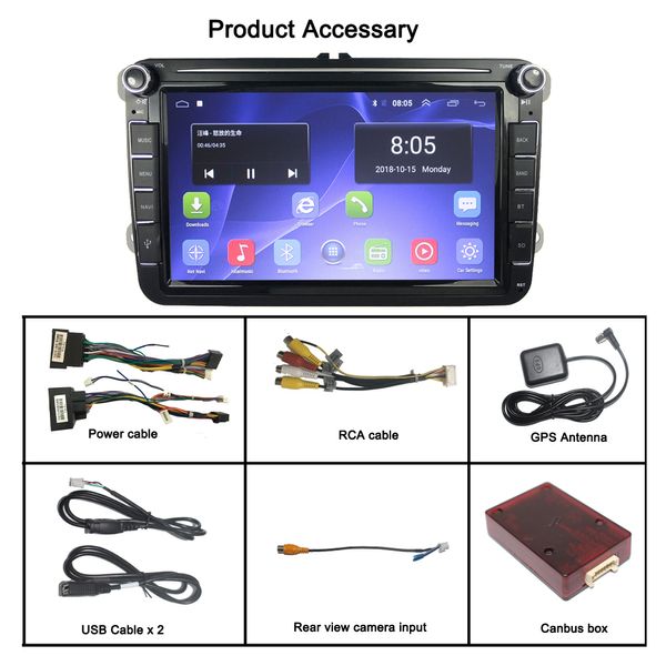 XINMY Android 10 2 din Autoradio GPS Multimedia Player für VW/Volkswagen/Golf/Passat/b7/b6/Skoda/Seat/Octavia/Polo/Tiguan Autoradio