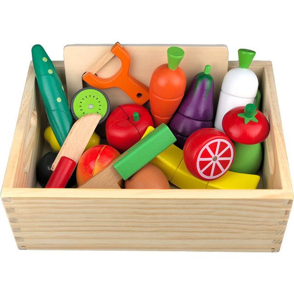 Cucine Play Food 11 stili Simulazione in legno serie cucina carota taglia frutta e verdura barbecue giocattoli educativi per bambini 221123