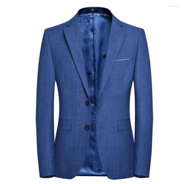 Herrenanzüge 2022 Blaue Jacke Blazer für Hochzeit Männer Slim Fit koreanischen Stil Smoking 2-teiliges Set