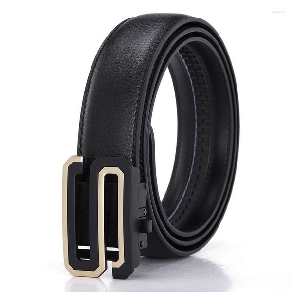 Belts Designer de luxo Cinturão de couro masculino Juventude de golfe ao ar livre fivela automática pura