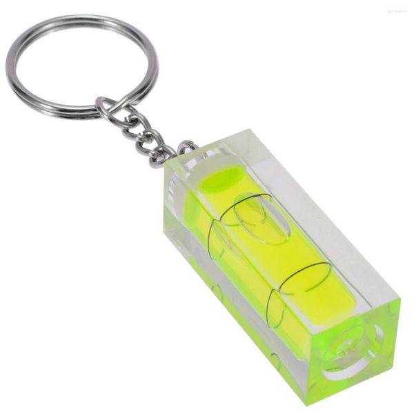 Portachiavi Mini Acrilico Livella Portachiavi 15x15x40mm Catena Strumento Gadget Regalo Romanzo Verde Donna Uomo