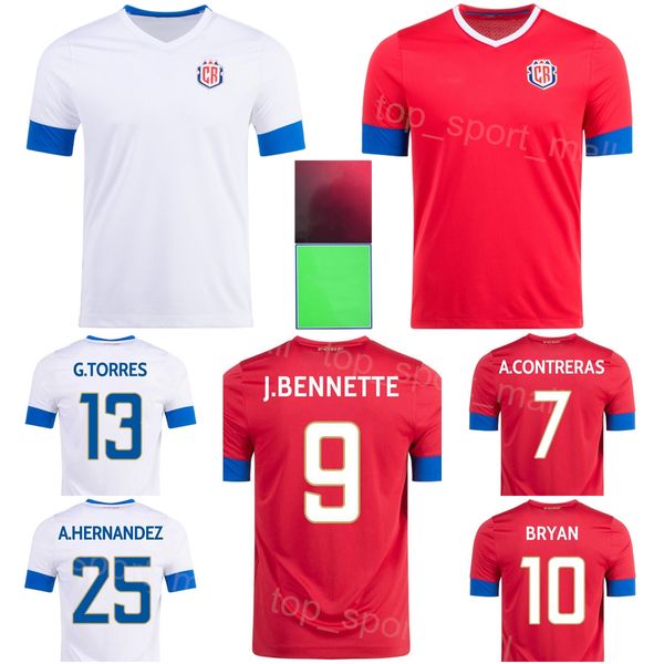 Soccer Nacional de Soccer 8 Bryan Oviedo Jerseys Costa Rica 2022-23 Copa do Mundo 5 Celso Borges 9 Jewison Bennette 7 Anthony Contreras 19 Kendall Waston Football Shirt Kits