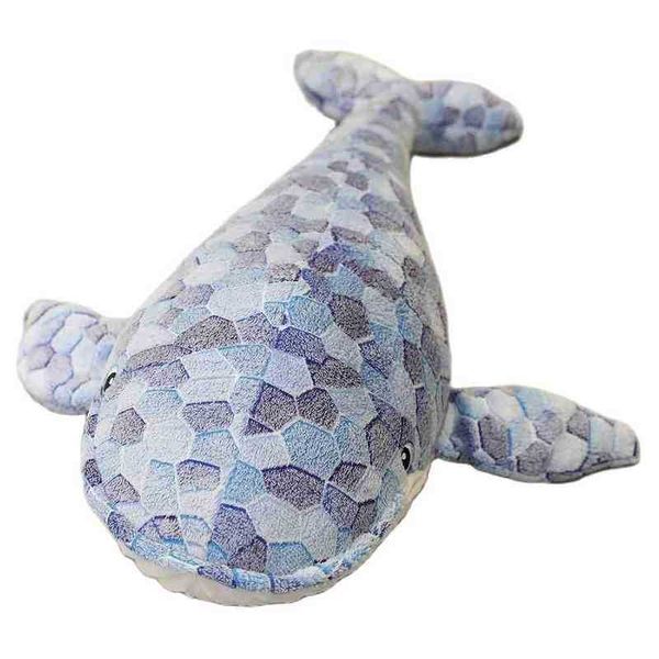 Cuddly 50150 cm Giant Real Life Real Whale Peluga Blue Sea Animal Cubble Shark Ampiatto di animale Cuscino Donno Regalo per bambini J220729