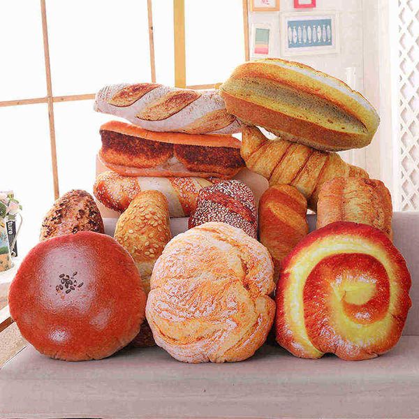 Kreative Simulation Brot Burger Plüsch Sofa Kissen Lustige Lebensmittel Seesack Kissen Kinder Weihnachten Geburtstag Geschenk Baby Fotografie Requisiten J220729