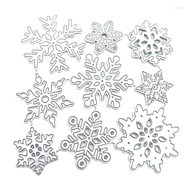 Confezione regalo fiocchi di neve fustelle in metallo stencil fai da te scrapbooking carta modello di carta stampo goffratura decorazione artigianale