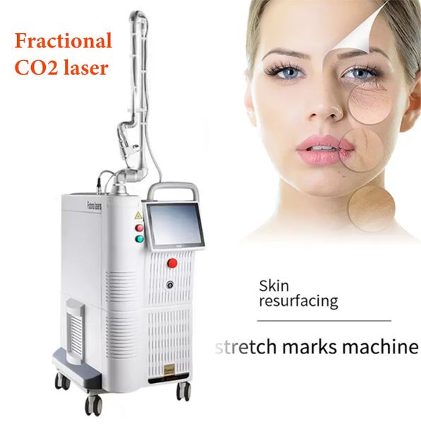 Máquina fracionária de laser de CO2 reparada na pele VERTICAL 1060 nm comprimento de onda para estrias vaginais Remoção Face elevador de rejuvenescimento de rejuvenescimento Equipamento de segurança