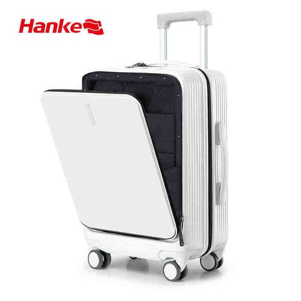 Hanke New Design Design Carry On Case Inch Business Short Travel Bagage Lowels Rolling Wheels PC Material J220707