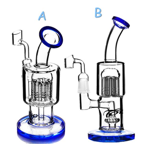 Reciclador Toro Toro Bongo Vidro DAB DAB Difuso Acessórios para fumantes Perc Tubos de plataforma de óleo com Banger Ganguahs Bubbler