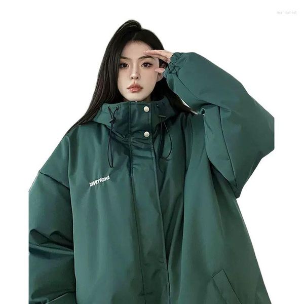 Женские траншеи Coats Winter Women's Chottan Padded Jackets 2022 Негабаритный Parkas Casual теплые девушки с капюшоном Overwear FP553