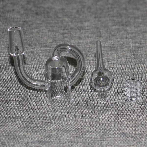 Conjunto de fumantes Quartz Diamond Knot Loop Banger Óleo de Nail Nó Reciclador de Carbo