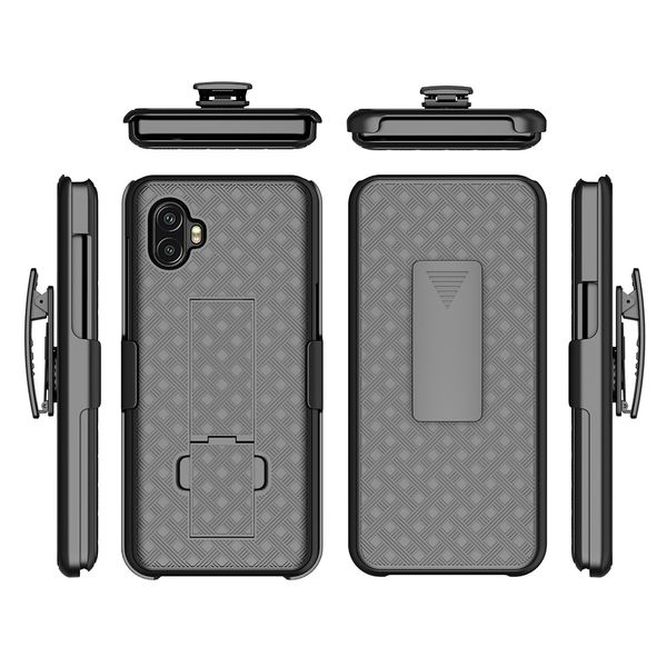 Design de tecelagem de celular para samsung xcover pro 2 a14 5g coldre kickstand capa